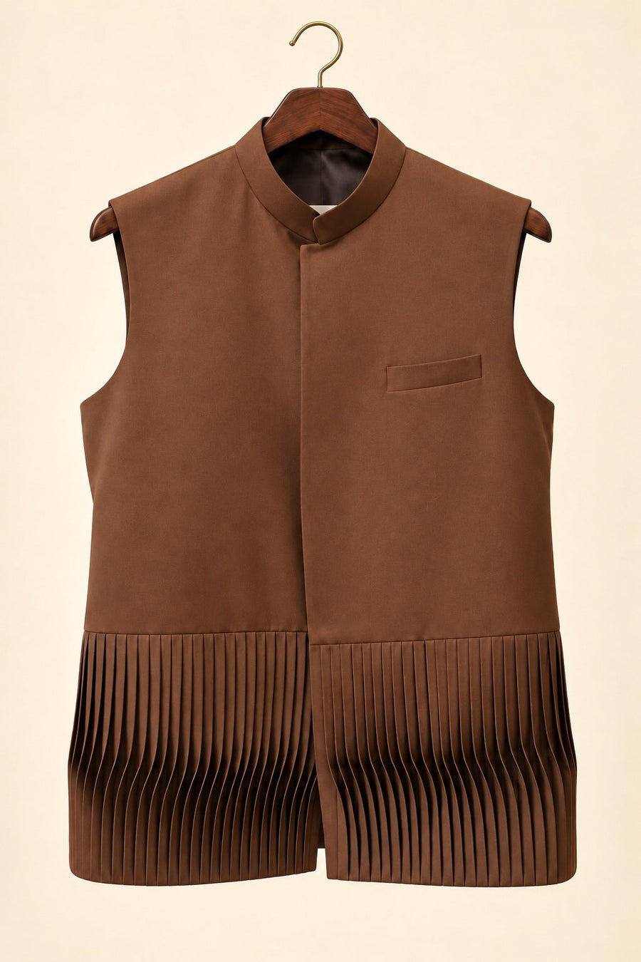 3D Pleated Nehru Jacket
