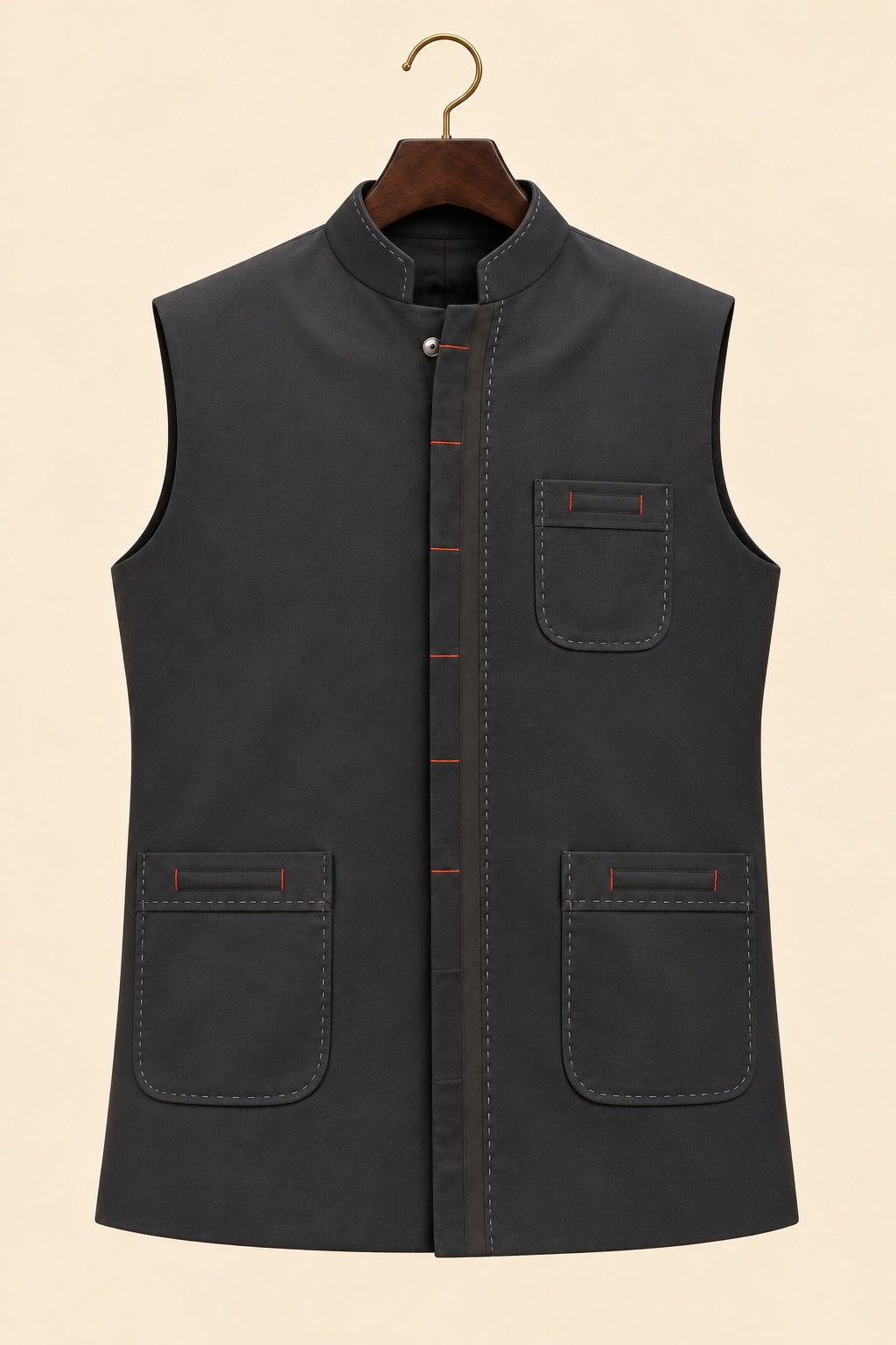Chappa Detail Nehru Jacket - hanger