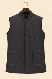 Chappa Detail Nehru Jacket - hanger