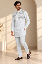 Chest Embroidered Kurta - three-quarter model