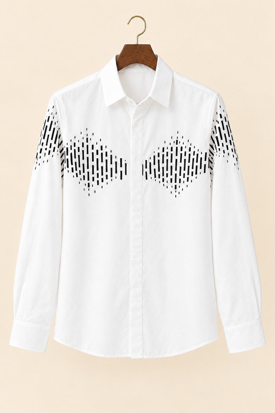 Geometric Embroidery Shirt