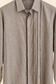 Pleated Linen Shirt - detail