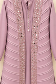 Pleated Mirror-Work Long Jacket Kurta - detail