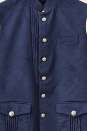 Suede Nehru Jacket - detail