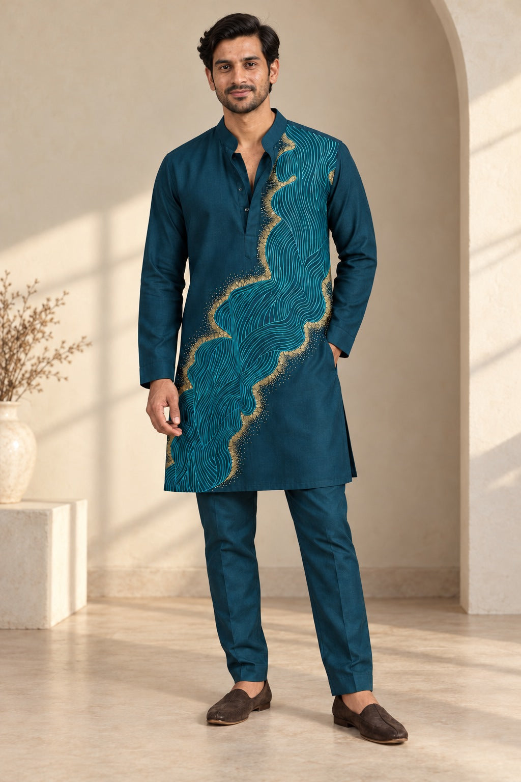 Turkish Green Embroidery Kurta